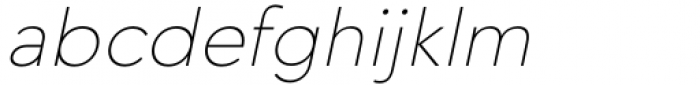 Krong Thin Italic Font LOWERCASE