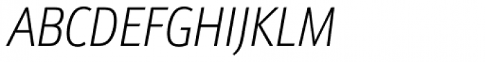Kronos Sans Pro Compressed Thin Italic Font UPPERCASE