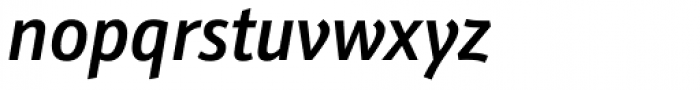 Kronos Sans Pro Condensed Medium Italic Font LOWERCASE