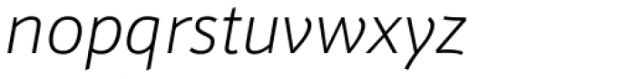 Kronos Sans Pro Thin Italic Font LOWERCASE