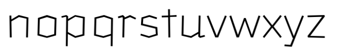 Krupkrop Extra Light Font LOWERCASE