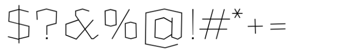 Krupkrop Thin Font OTHER CHARS