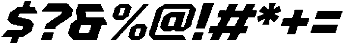 KSN IRONKLAW Slant Bold otf (700) Font OTHER CHARS