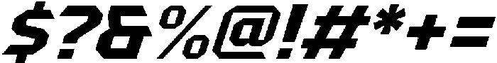 KSN IRONKLAW Slant Regular otf (400) Font OTHER CHARS