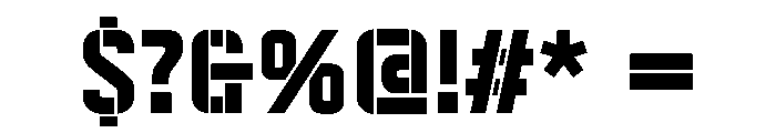 KTFJermilov Stencil Font OTHER CHARS