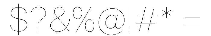 KTFPrima Thin Font OTHER CHARS