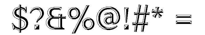 KTFRoman BlackWhite Font OTHER CHARS