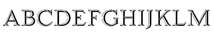 KTFRoman BlackWhite Font UPPERCASE