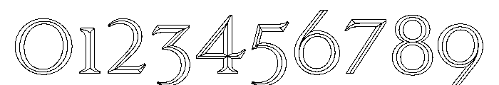 KTFRoman Outline Font OTHER CHARS