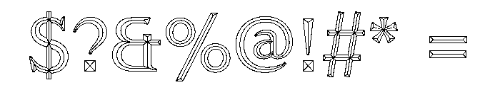KTFRoman Outline Font OTHER CHARS