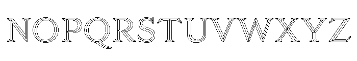 KTFRoman Outline Font LOWERCASE