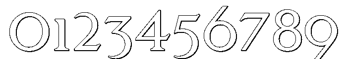 KTFRoman Shadow Font OTHER CHARS
