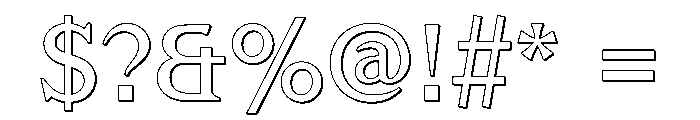 KTFRoman Shadow Font OTHER CHARS