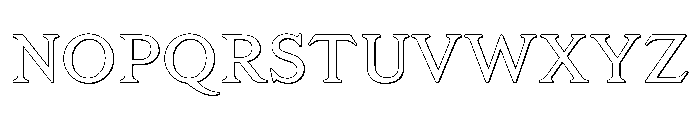 KTFRoman Shadow Font UPPERCASE