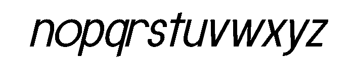 Kurcley Italic Font LOWERCASE