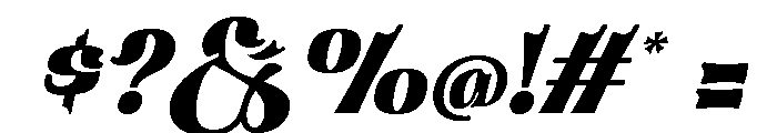 Kusovia Italic Font OTHER CHARS