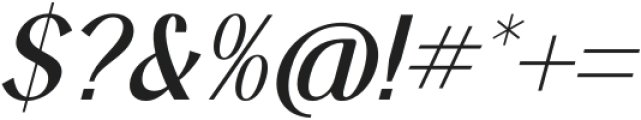 Kulderin Italic otf (400) Font OTHER CHARS