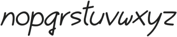 Kuronami Italic otf (400) Font LOWERCASE