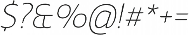 Kurstiva Thin Italic otf (100) Font OTHER CHARS