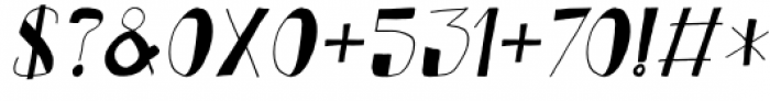 Kurkuma Italic Font OTHER CHARS