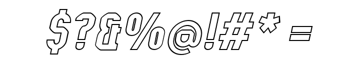 Kumba Outline Italic Font OTHER CHARS