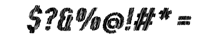 Kumba Sketch Bold Italic Font OTHER CHARS