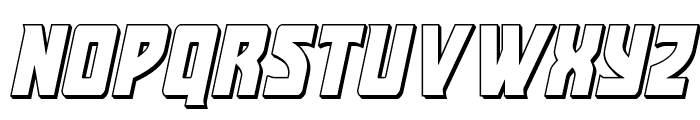 Kung-Fu Master 3D Italic Font UPPERCASE