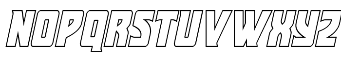 Kung-Fu Master Outline Italic Font UPPERCASE