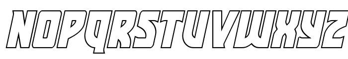 Kung-Fu Master Outline Italic Font LOWERCASE