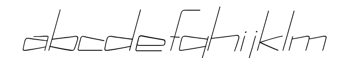 Kuppel Condensed Thin Italic Font LOWERCASE