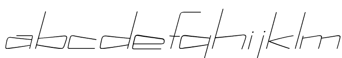 Kuppel Extra-expanded Thin Italic Font LOWERCASE