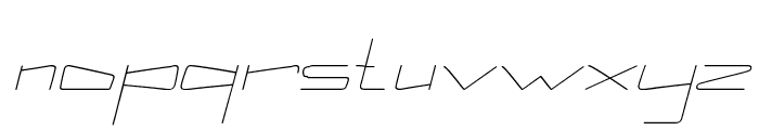 Kuppel Extra-expanded Thin Italic Font LOWERCASE