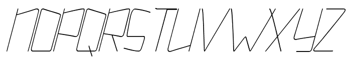 Kuppel Ultra-condensed Thin Italic Font UPPERCASE