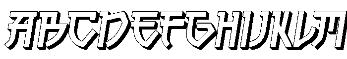 Kurosawa 3D Italic Font UPPERCASE