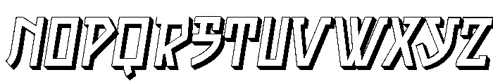 Kurosawa 3D Italic Font UPPERCASE
