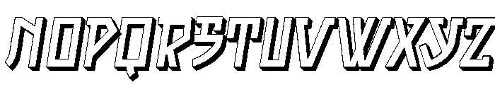 Kurosawa 3D Italic Font LOWERCASE