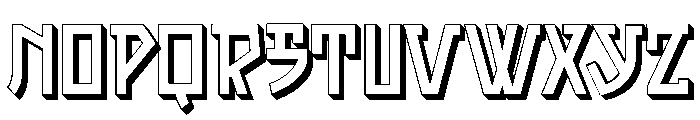 Kurosawa 3D Regular Font UPPERCASE