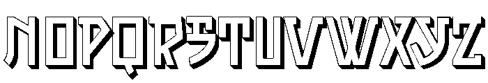Kurosawa 3D Regular Font LOWERCASE