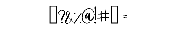 Kursive Regular Font OTHER CHARS