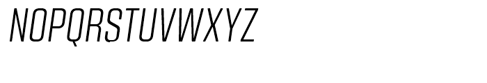 Kuunari Rounded Light Compressed Italic Font UPPERCASE