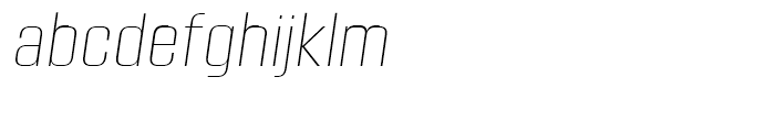 Kuunari Thin Italic Font LOWERCASE