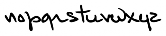 Kuno Handwriting Regular Font LOWERCASE