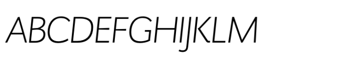Kukulkan Sans Extra Light Italic Font UPPERCASE