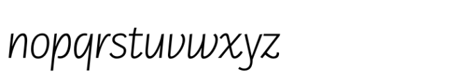 Kukulkan Sans Extra Light Italic Font LOWERCASE