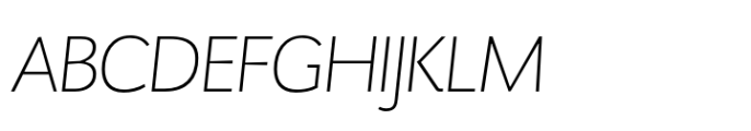 Kukulkan Sans Thin Italic Font UPPERCASE