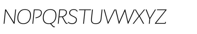 Kukulkan Sans Thin Italic Font UPPERCASE