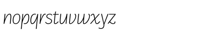 Kukulkan Sans Thin Italic Font LOWERCASE