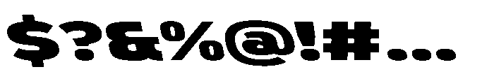 Kulutu Alt Heavy Expanded Oblique Font OTHER CHARS