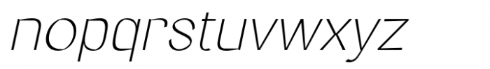 Kuniku Italic Thin Font LOWERCASE