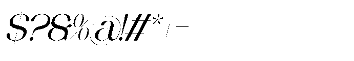 Kuriyos Italic Font OTHER CHARS